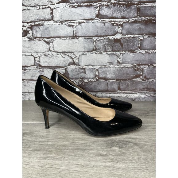 Cole Haan Grand OS Black Classic Patent Leather Stiletto Heels Women 9.5B US/40 - Picture 1 of 16